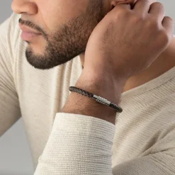 Beaverbrooks Brown Leather Men's Bracelet