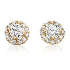 Beaverbrooks 9ct Gold Cubic Zirconia Stud Earrings