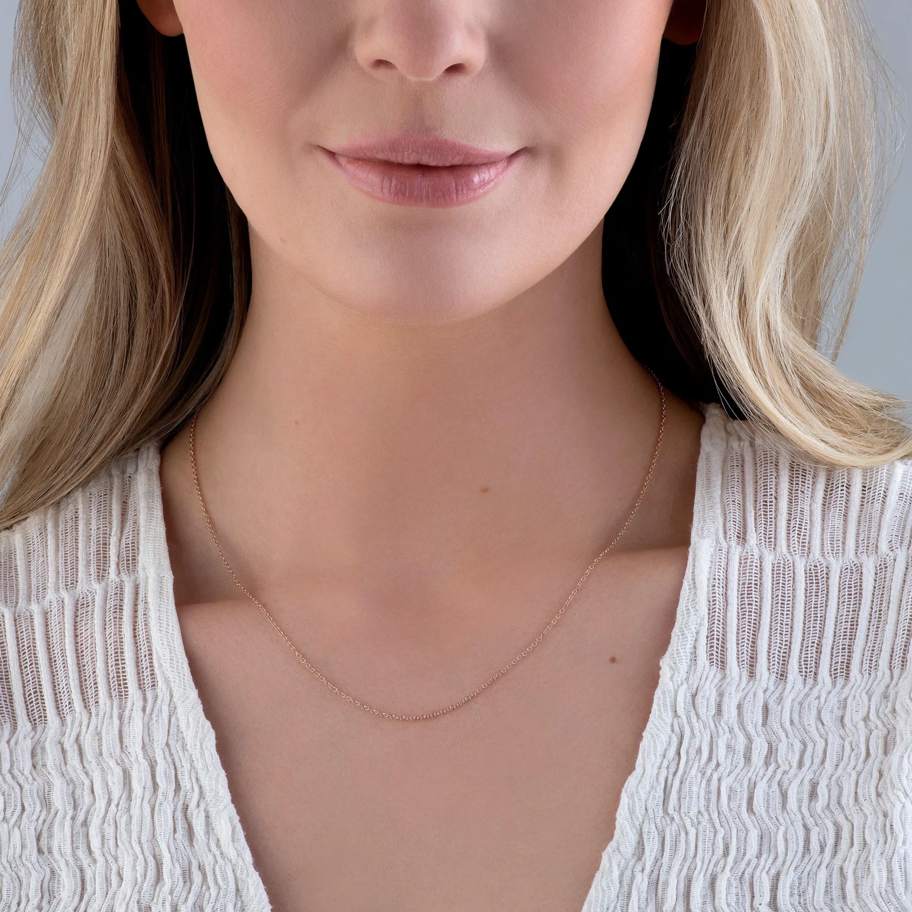 Beaverbrooks 9ct Rose Gold Trace Chain 45cm