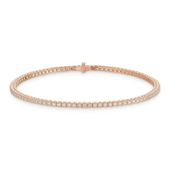 Beaverbrooks 9ct Rose Gold Diamond Tennis Bracelet