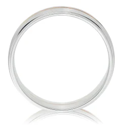 Beaverbrooks 9ct White and Rose Gold 6mm Men's Wedding Ring