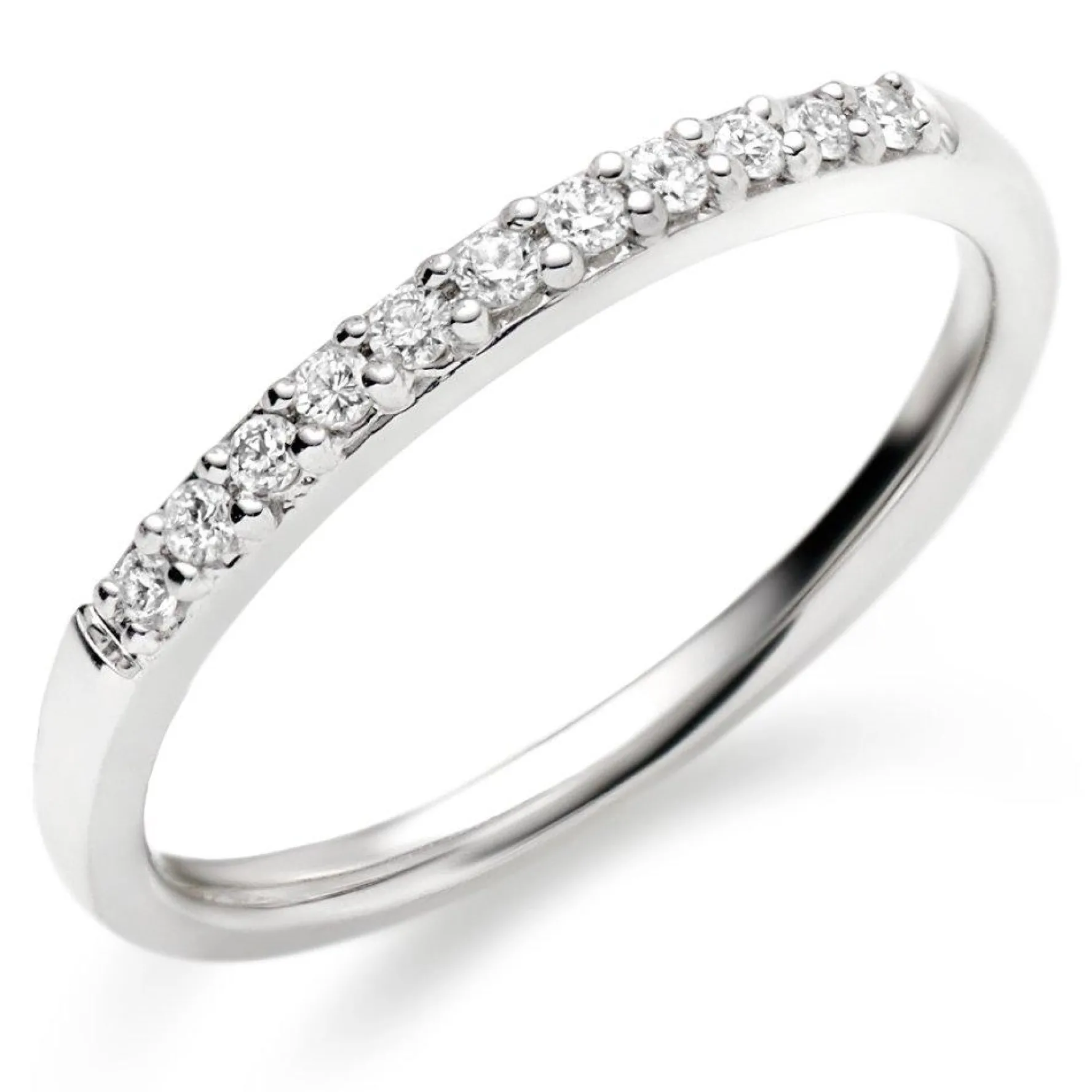Beaverbrooks 18ct White Gold Diamond 1.5mm Wedding Ring