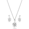 Beaverbrooks 9ct White Gold Cubic Zirconia Pendant and Earrings Set
