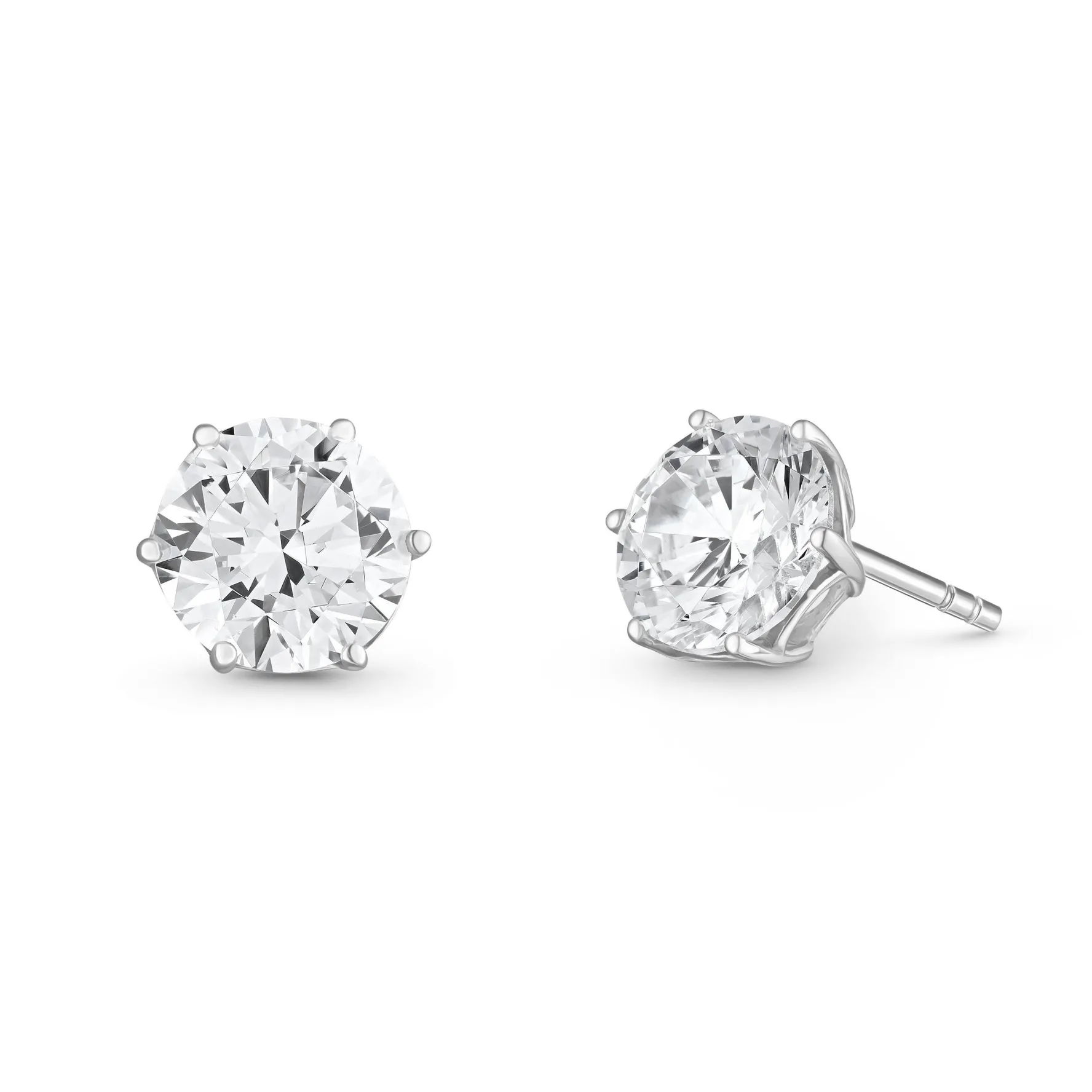 Beaverbrooks 9ct White Gold Cubic Zirconia Stud Earrings