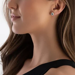Beaverbrooks 9ct White Gold Cubic Zirconia Stud Earrings