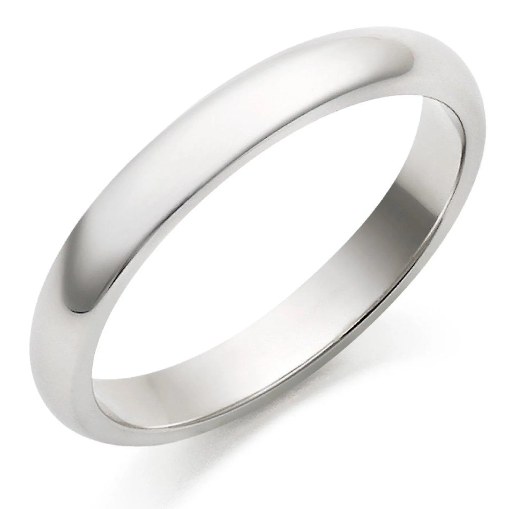 Beaverbrooks 9ct White Gold 3mm Wedding Ring