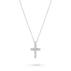 Beaverbrooks 18ct White Gold Diamond Cross Pendant