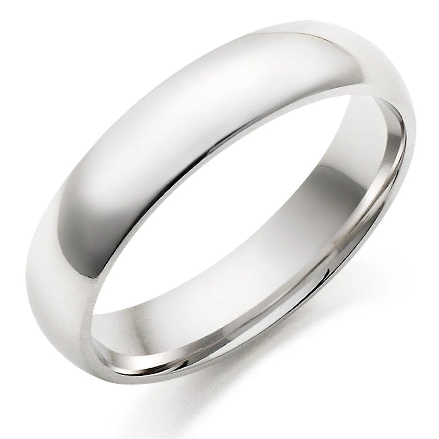 Beaverbrooks 9ct White Gold 5mm Men's Wedding Ring