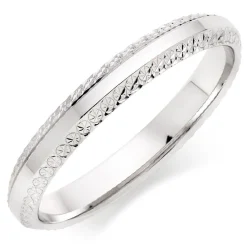 Beaverbrooks 18ct White Gold 3mm Sparkle Cut Ladies Ring