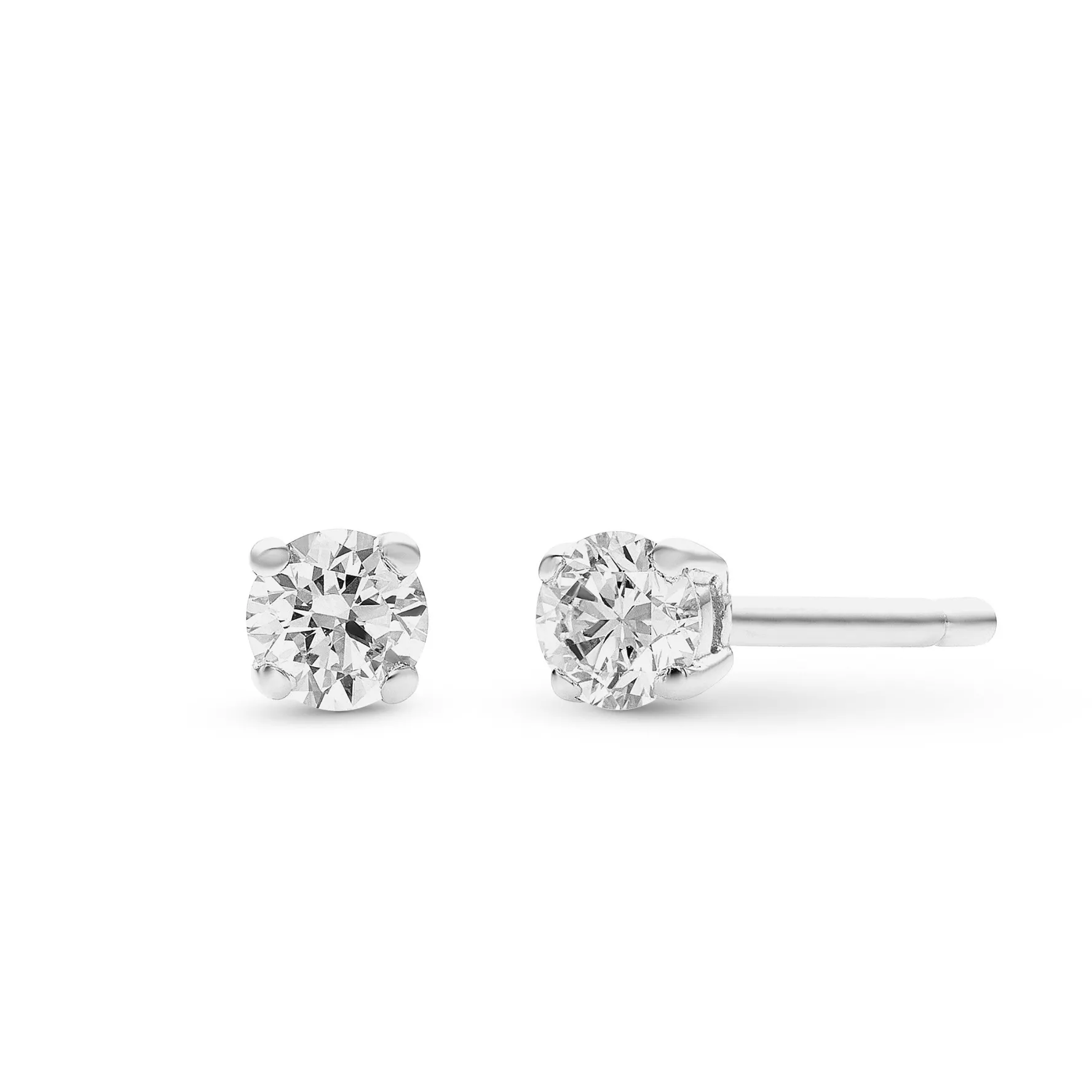 Beaverbrooks 18ct White Gold Diamond Stud Earrings