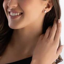 Beaverbrooks 9ct White Gold Cubic Zirconia Stud Earrings