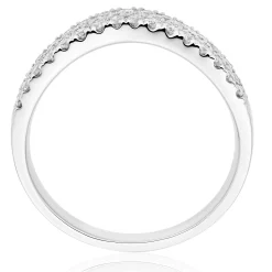 Beaverbrooks 18ct White Gold Diamond 4mm Half Eternity Ring