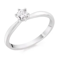 Beaverbrooks 9ct White Gold Diamond Solitaire Ring