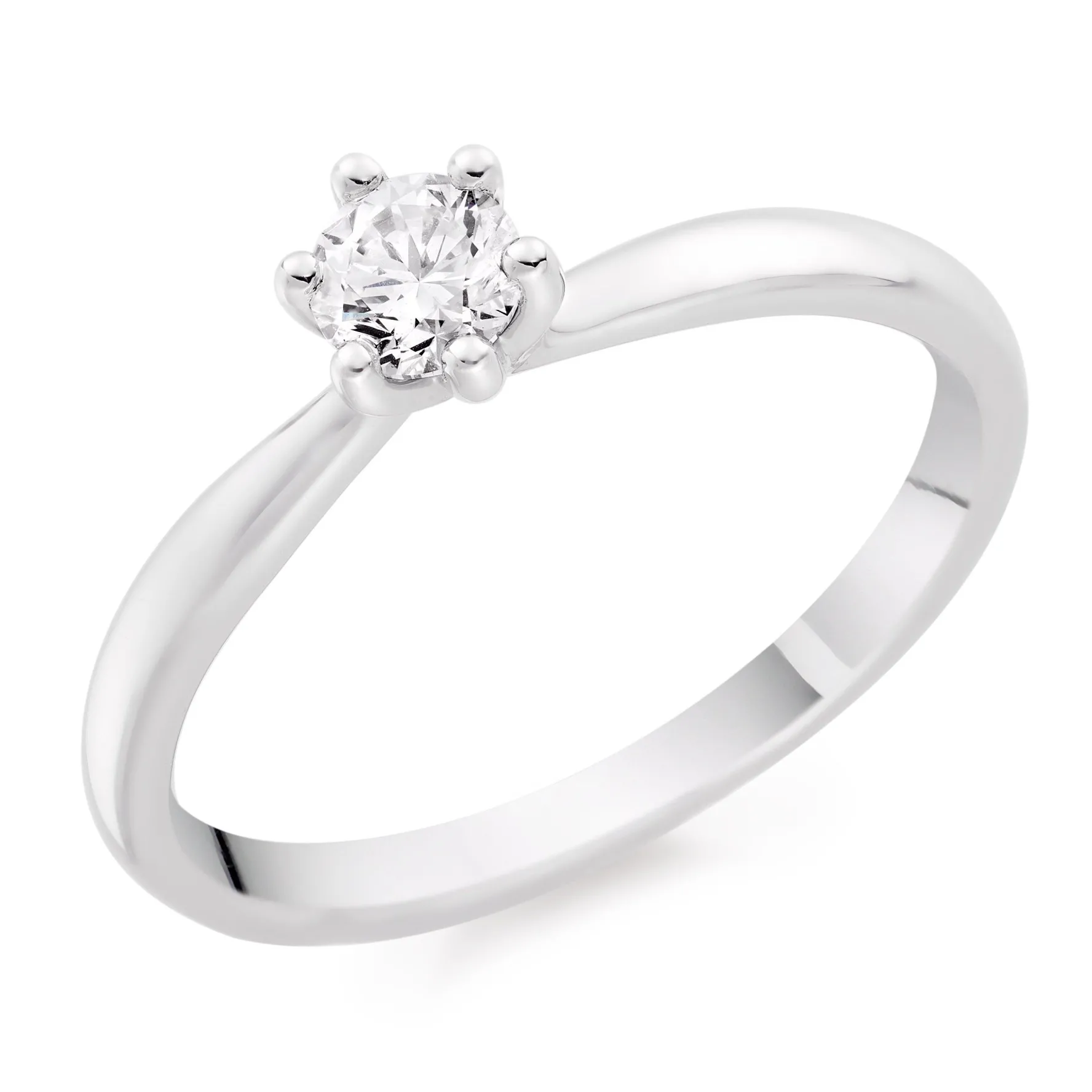 Beaverbrooks 9ct White Gold Diamond Solitaire Ring