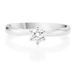 Beaverbrooks 9ct White Gold Diamond Solitaire Ring