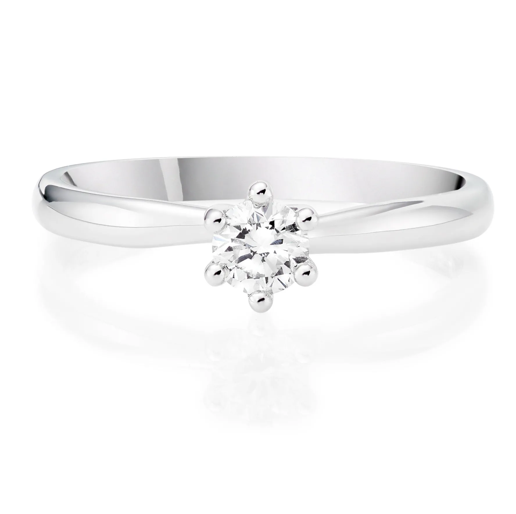 Beaverbrooks 9ct White Gold Diamond Solitaire Ring