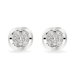 Beaverbrooks 9ct White Gold Diamond Stud Earrings