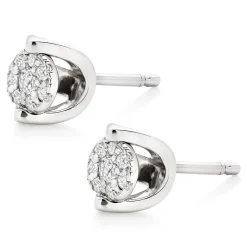 Beaverbrooks 9ct White Gold Diamond Stud Earrings