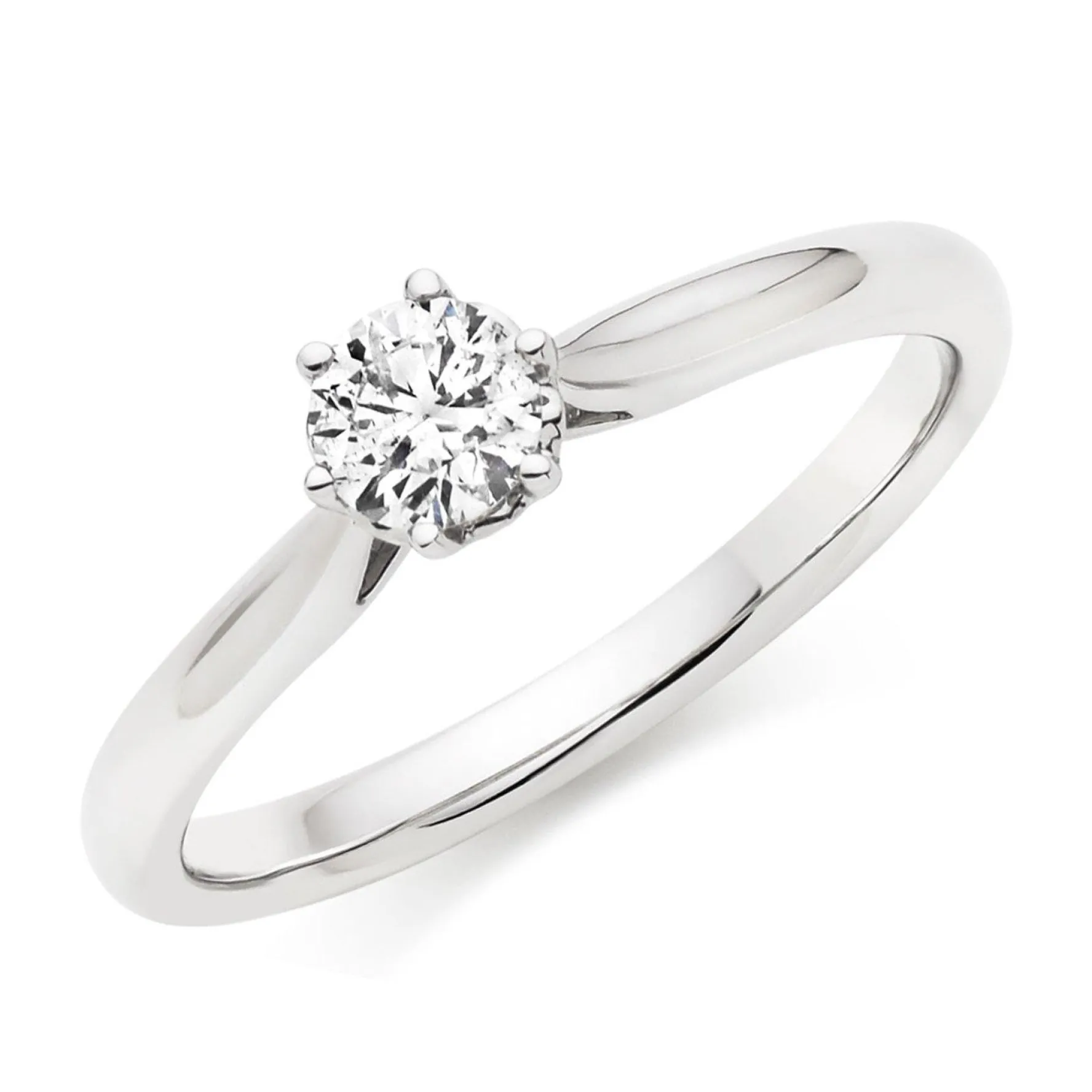 Beaverbrooks 9ct White Gold Diamond Solitaire Ring