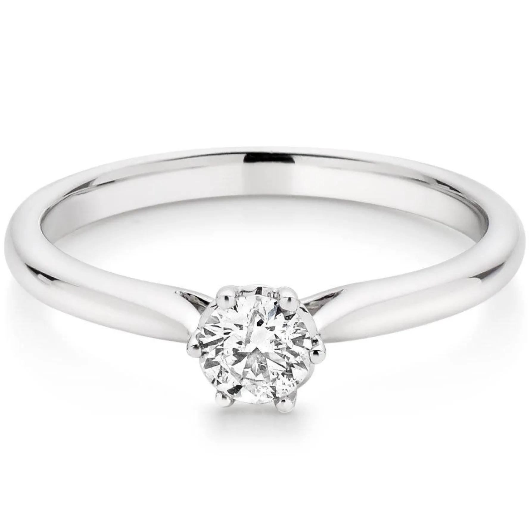 Beaverbrooks 9ct White Gold Diamond Solitaire Ring