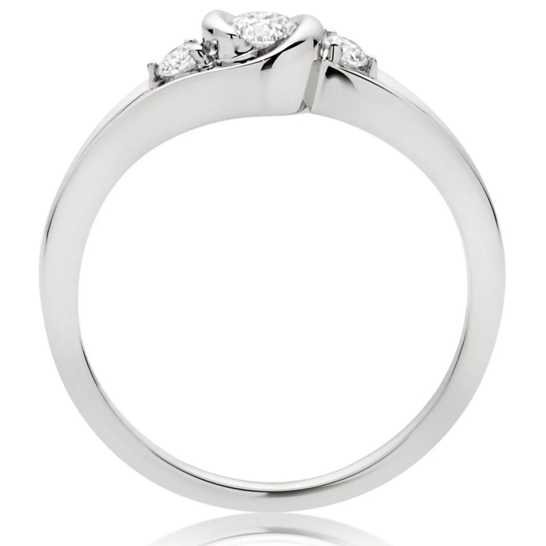 Beaverbrooks 9ct White Gold Diamond Three Stone Engagement Ring