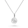Beaverbrooks 9ct White Gold Cubic Zirconia Pendant