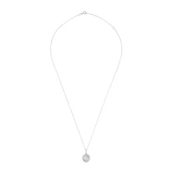 Beaverbrooks 9ct White Gold Cubic Zirconia Pendant