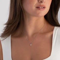 Beaverbrooks 9ct White Gold Diamond Solitaire Pendant