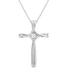 Beaverbrooks 9ct White Gold Diamond Cross Pendant