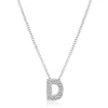 Beaverbrooks 9ct White Gold Diamond Initial D Pendant