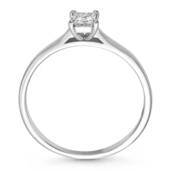 Beaverbrooks 9ct White Gold Princess Diamond Solitaire Ring