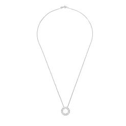 Beaverbrooks 9ct White Gold Cubic Zirconia Circle Pendant