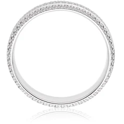 Beaverbrooks 9ct White Gold 4mm Sparkle Cut Wedding Ring