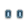 Beaverbrooks 9ct White Gold Blue Topaz Stud Earrings