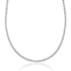 Beaverbrooks 9ct White Gold Cubic Zirconia Collarette Necklace
