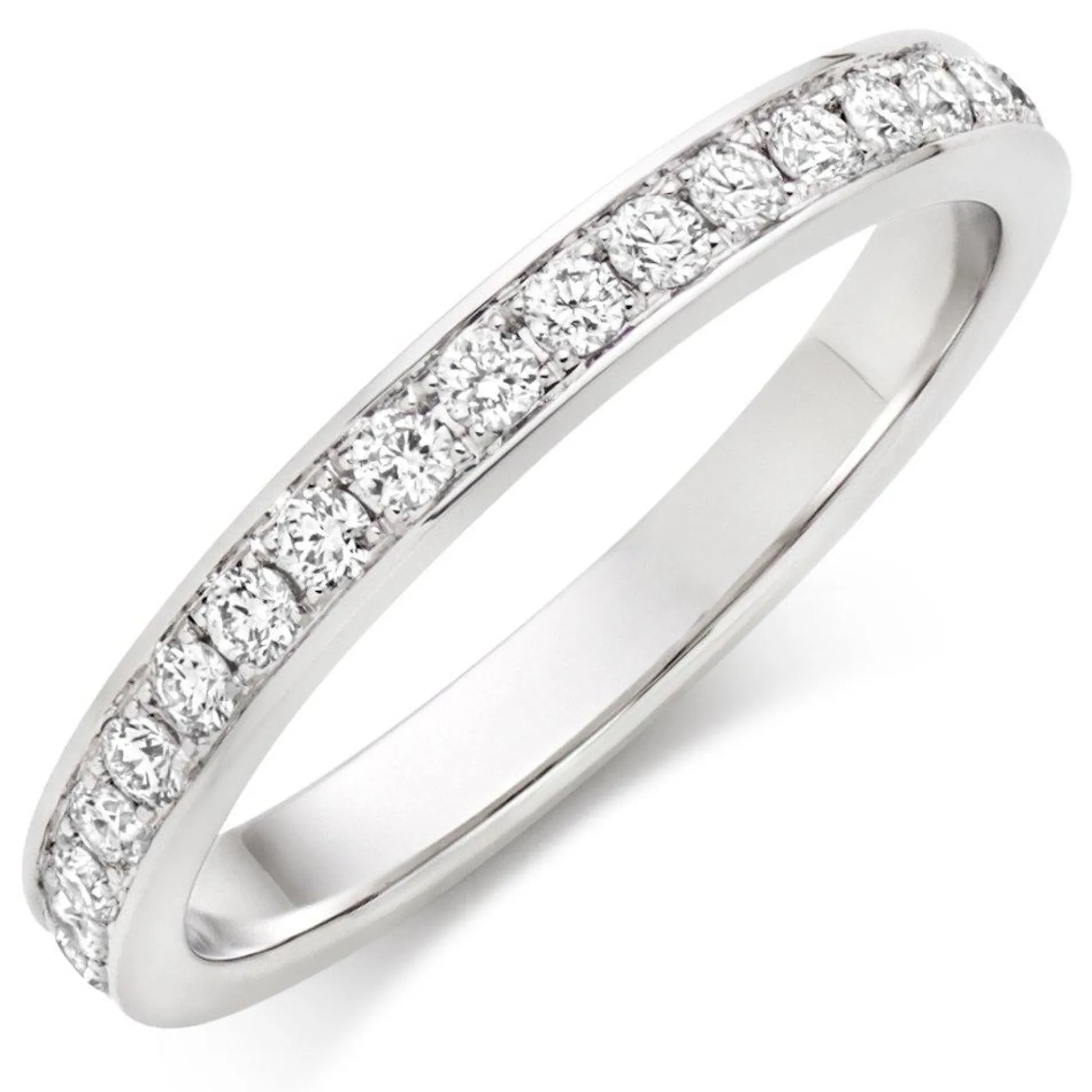 Beaverbrooks 18ct White Gold Diamond 2.5mm Eternity Ring