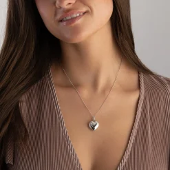 Beaverbrooks 9ct White Gold Diamond Heart Locket