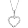 Beaverbrooks 18ct White Gold Diamond Pendant