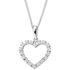 Beaverbrooks 18ct White Gold Diamond Pendant