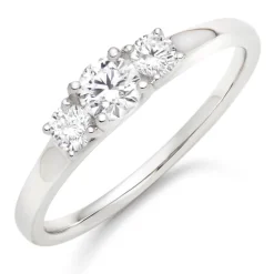 Beaverbrooks 18ct White Gold Diamond Three Stone Ring
