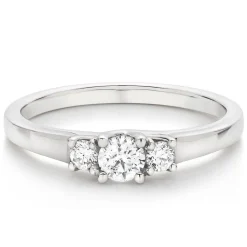 Beaverbrooks 18ct White Gold Diamond Three Stone Ring