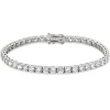 Beaverbrooks 9ct White Gold Cubic Zirconia Tennis Bracelet - 20cm