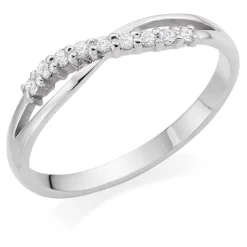 Beaverbrooks 9ct White Gold Diamond 3mm Wedding Ring