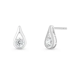 Beaverbrooks 9ct White Gold Cubic Zirconia Stud Earrings