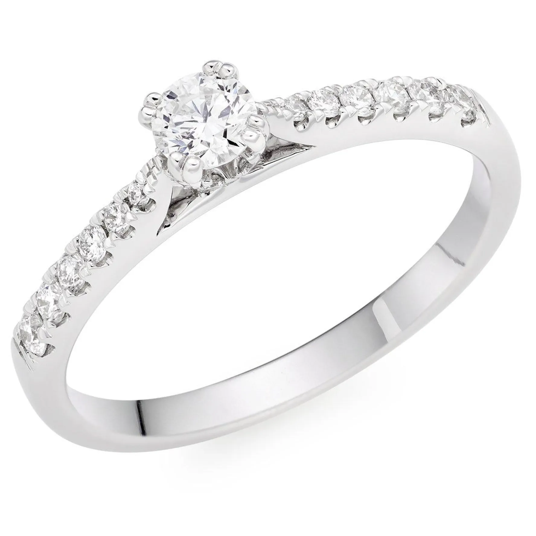 Beaverbrooks 9ct White Gold Diamond Solitaire Ring