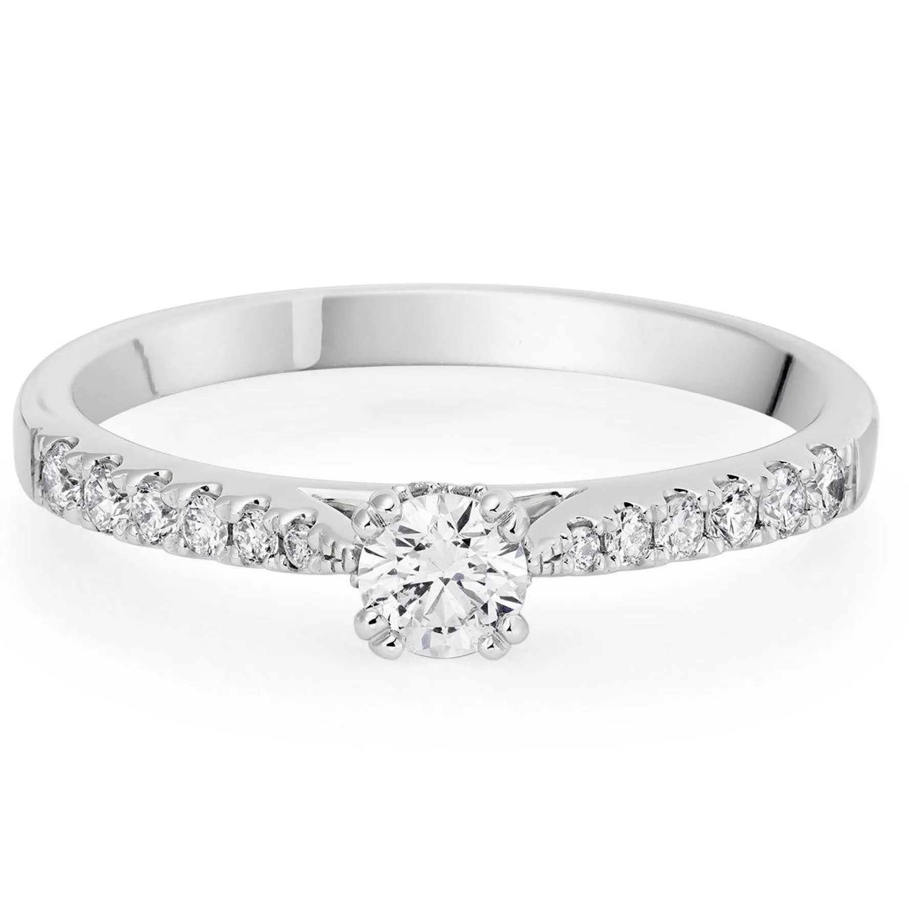 Beaverbrooks 9ct White Gold Diamond Solitaire Ring