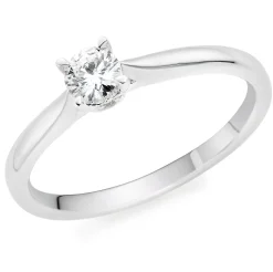 Beaverbrooks 9ct White Gold Solitaire Diamond Ring