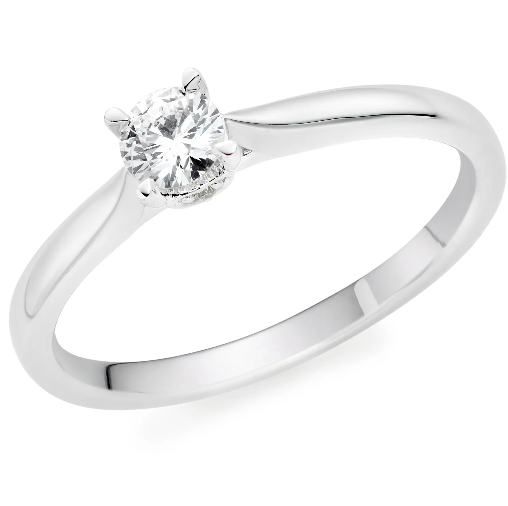 Beaverbrooks 9ct White Gold Solitaire Diamond Ring