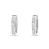 Beaverbrooks 9ct White Gold Diamond Hoop Earrings