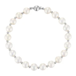 Beaverbrooks 9ct White Gold Freshwater Cultured Pearl Bracelet